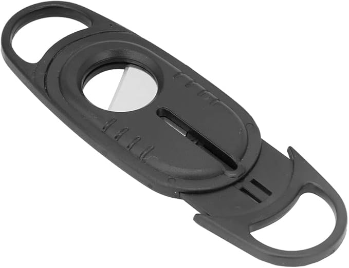 Smoke King Single-Edged Cigar – Precision Cigar Cutter with Single Blades, Pocket Size Portable Tool for Neat Cutting – Classic Black Finish
