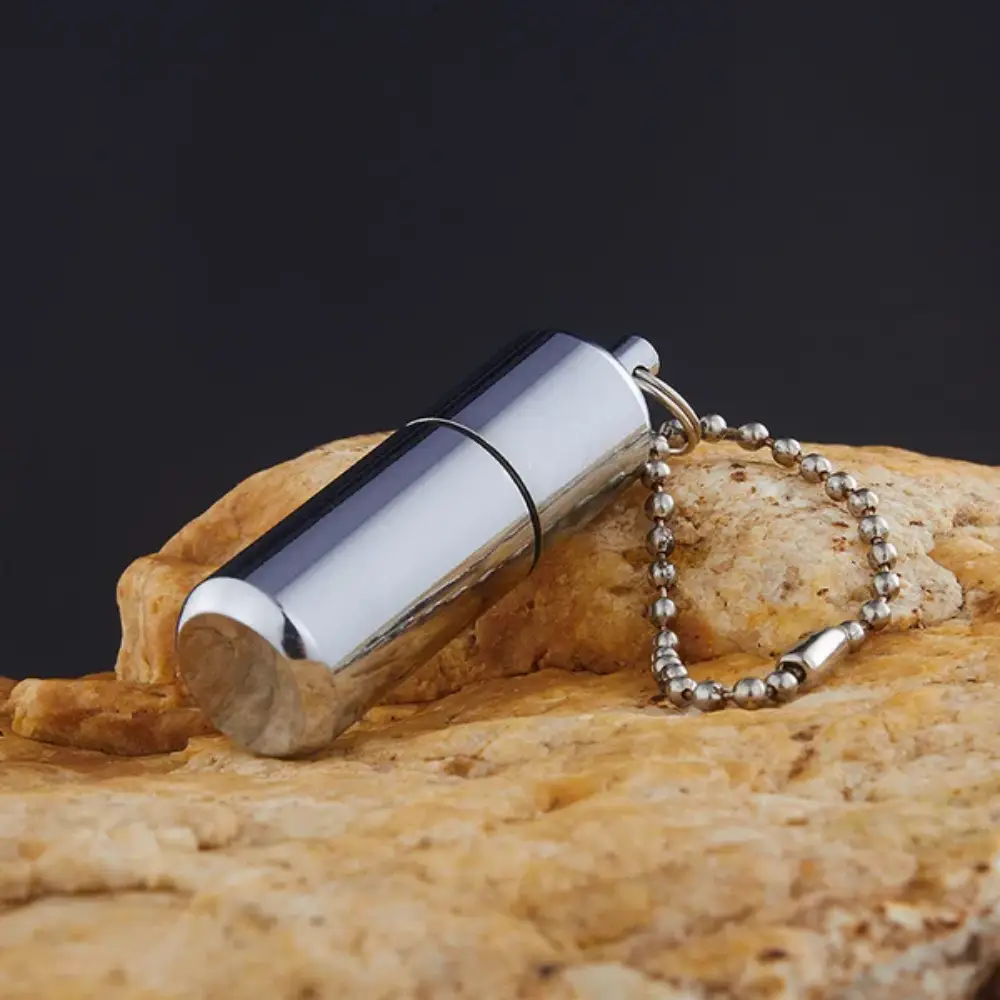 Smoke King Mini Silver Capsule Lighter Refillable Lighter Key Chain Design