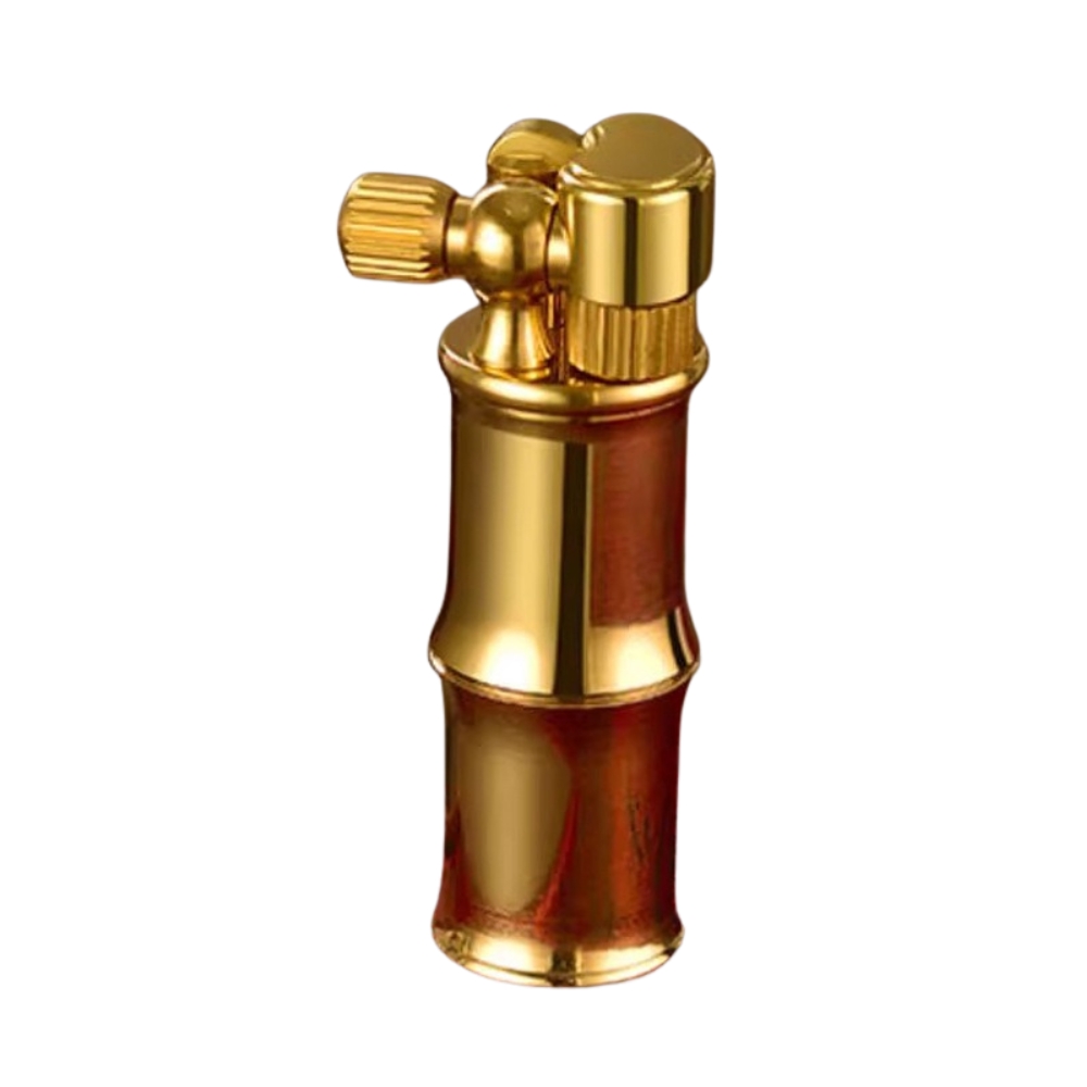 SmokeKing Vintage Windproof Trench Kerosene Lighter – Brass & Copper Alloy, Leak-Resistant, Collector-Ready Bamboo Design (Fuel Not Included)