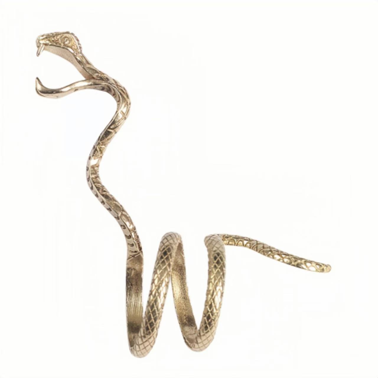 Smoke King Gold Snake Finger Cigarette Holder Ring | Retro Copper Blunt Holder | Adjustable Hands-Free Smoking Ring | Fits 8mm Cigarettes | Stylish Gift