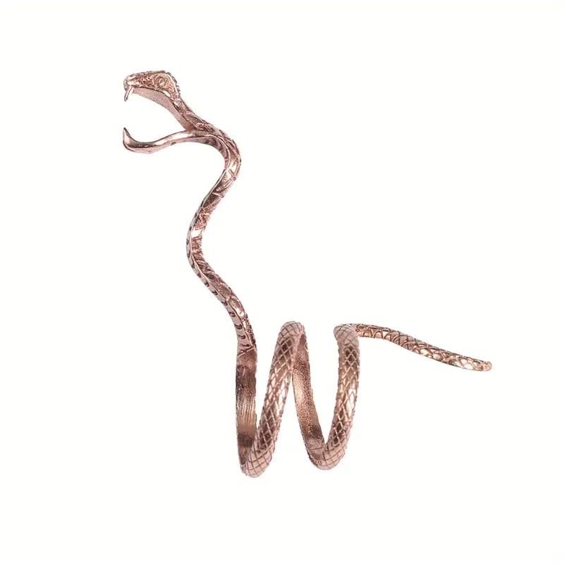 Smoke King Rose Gold Snake Finger Cigarette Holder Ring | Adjustable Vintage Blunt Holder | Hands-Free Metal Smoking Ring | Fits 8mm Cigarettes | Gift for Smokers