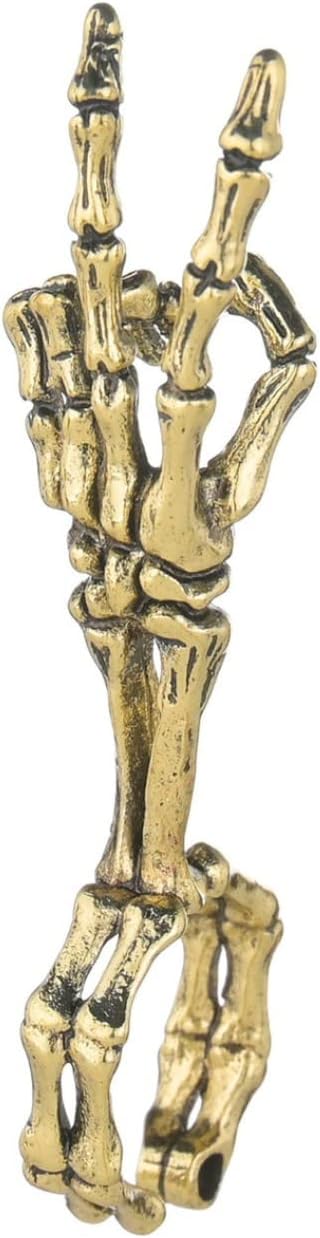 Smokeking Skull Hand Cigarette Ring, Finger Clip Cigarette Holder Fashionable And Versatile Ring Holder for Trendy People, Creative Gifts, Simple Ring (Bronze)