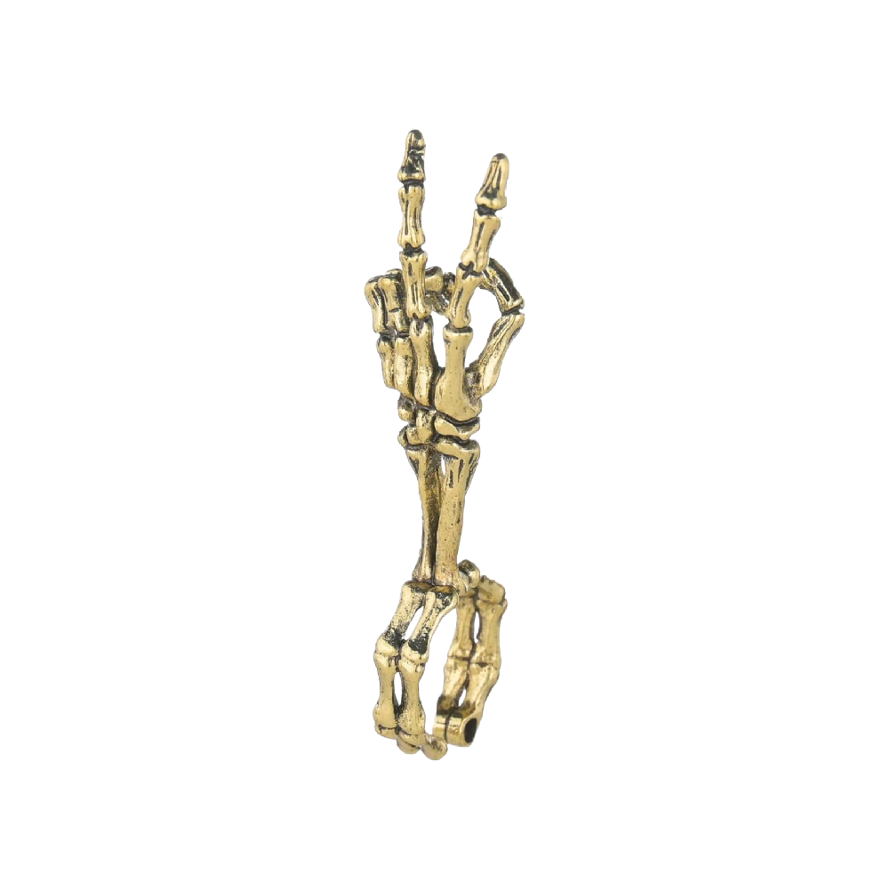 Smokeking Skull Hand Cigarette Ring, Finger Clip Cigarette Holder Fashionable And Versatile Ring Holder for Trendy People, Creative Gifts, Simple Ring (Bronze)