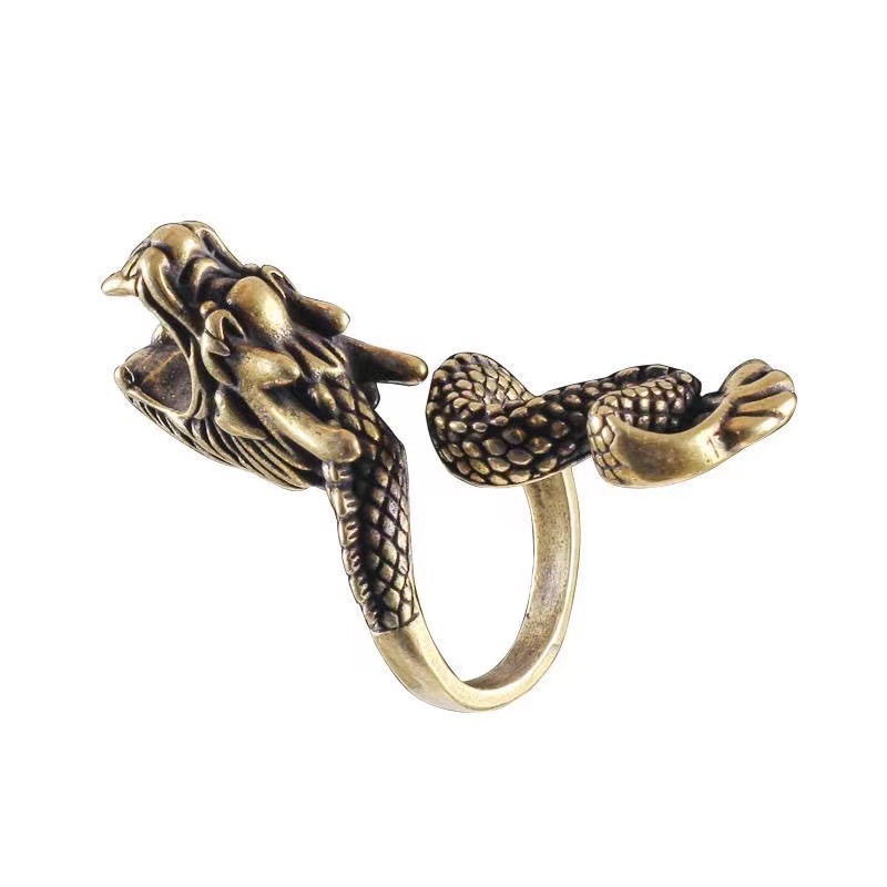 Smoke King Gold Dragon Cigarette Holder Ring | Retro Adjustable Finger Clip | Hands-Free Smoking Accessory for Men | Stylish Gift