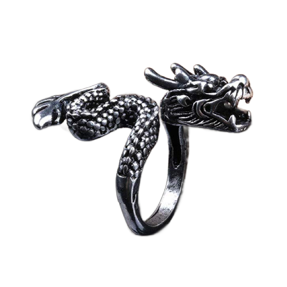 Smoke King Silver Dragon Cigarette Holder Ring | Retro Adjustable Finger Clip | Hands-Free Smoking Accessory for Men | Stylish Gift