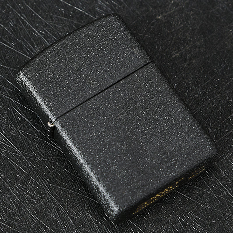 Smoke King Classic Black Crackle Windproof Lighter | (Zorro) Textured Historic Finish | Refillable Kerosene Oil Pocket Lighter (Fuel Not Included)